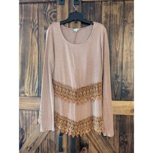 Buckle Gimmicks Womens large Brown Long sleeve Shirt In EUC